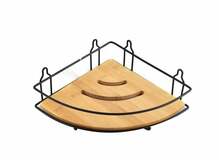 Vannitoa riiul Bathlab Carl Bamboo, 19 x 6,5 x 20 cm, pruun/must