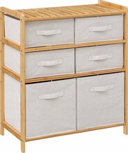 Bambusriiul 5five Tidy, 33 x 66 x 78,5 cm, pruun/helebeež