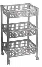 Ratastega riiul Plast Team ECO, 39.4 x 68.5 x 29 cm, hall