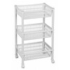 Ratastega riiul Plast Team Eco, 39.4 x 68.5 x 2.9 cm, valge
