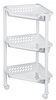 Ratastega riiul Plast Team, 38.5 x 68 x 26 cm, valge