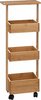 Vannitoa riiul ratastel 5five, 33 x 18 x 85.5 cm, pruun