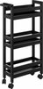 Vannitoa riiul ratastel 5five Simply Smart, 40 x 75 x 15 cm, must