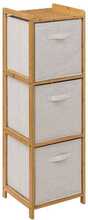 Bambusest riiul Bamboo Tidy, 109,5 cm, 3 kangast korviga