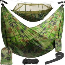 Turistide rippvoodi Malatec Santiago Army 260x140 cm, võrguga