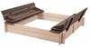 Liivakast Folkland Timber 140 x 140 cm, kaanega, valge/hall