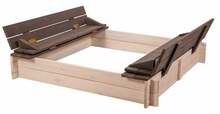 Liivakast Folkland Timber 140 x 140 cm, kaanega, valge/hall
