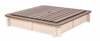 Liivakast Folkland Timber 120 x 120cm, kaanega, valge/hall