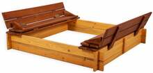 Liivakast Folkland Timber 140 x 140 cm, kaanega, pruun