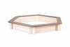 Liivakast Folkland Timber 130 x 130 cm, kaanega, pruun/valge