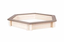 Liivakast Folkland Timber 130 x 130 cm, kaanega, pruun/valge