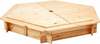 Liivakast Folkland Timber 130 x 130 cm, kaanega, pruun