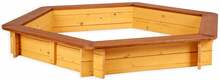 Liivakast Folkland Timber 130 x 130 cm, kaanega, pruun/kollane