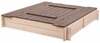 Liivakast Folkland Timber 120 x 120 cm, kaanega, valge/hall