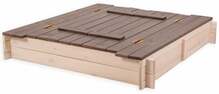 Liivakast Folkland Timber 120 x 120 cm, kaanega, valge/hall