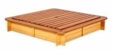 Liivakast Folkland Timber 120 x 120 cm, kaanega, pruun