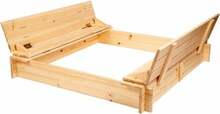 Liivakast Folkland Timber 120 x 120 cm, kaanega