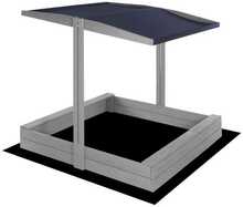 Katusega puidust liivakast Springos SBP120RSET01 120 x 120 cm, hall