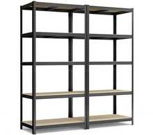 Hoiuriiulite komplekt Songmics, 2 tk, 200 x 100 x 50 cm, must