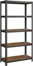 Hoiustamisriiul Songmics, 5 taset, 180 x 90 x 40 cm, must-vintage