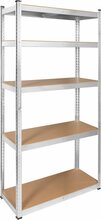 Metallist hoiuriiul Rebel RB-1250, 180 x 90 x 40 cm, hõbedane