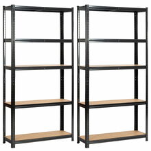 2 riiuli komplekt Akord, 90 x 30 x 180 cm, must/pruun