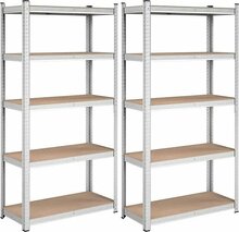 Hoiuriiulite komplekt Songmics, 90 x 40 x 180 cm, hõbedane