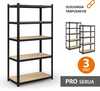 Hoiuriiulid TONRO, 180 x 90 x 40 cm, must, 3 tk