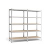 Hoiustamiskappide komplekt Songmics GLR060Q01, 2 tk, 200 x 120 x 60 cm, hõbedane