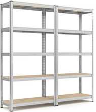 Hoiustamisriiulite komplekt Songmics, 2 tk, 180 x 90 x 40 cm, hõbedane