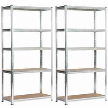 Ladustamisriiulite komplekt Akord, 90 x 40 x 180 cm, 2 tk, hõbe/pruun