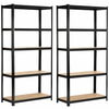 Hoiuriiulite komplekt Fancy Garden, 90 x 40 x 180 cm, 175 kg, 2 tk, must