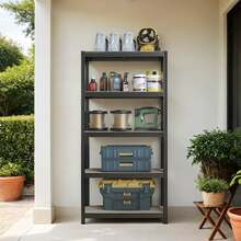 Ladustamisriiul Songmics, 2 tk, 40 x 90 x 180 cm, hall-must