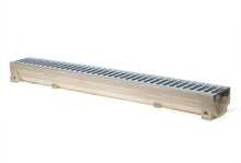 Drenaažikanal Stora Drain Home A15, 100 cm x 12.5 cm x 9 cm, hall/pruun