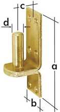 Kinnitusdetail väravatele Domax, 614101/644101/830401, kollane, 13 mm