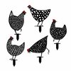 Sokodekoratsioonide komplekt Floriane Garden Chickens, 5 tk, must
