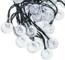 Päikeseenergia aiavalgustite kett Roger, 7 m, 50 LED, külm valge
