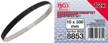 Lihvlint BGS TECHNIC 8853, 10 mm x 330 mm, 12 tk
