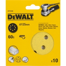 Lihvpaber DeWalt DT3102-Q, 125 mm, K60, 10 tk