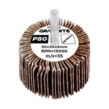 Lihvkettaga lihvpaber Graphite 58T395, 50 x 30 x 6 mm, P80