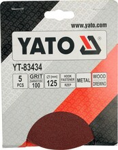 Lihvpaber Yato YT-83434, 125 mm, P100, 5 tk