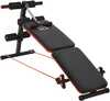Multifunktsionaalne treeningpink Homcom Sit Up Bench, must+punane