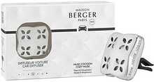 Kingituse komplekt auto difuusor Maison Berger Paris Cosy Silver + täitepadrun Cozy Musk