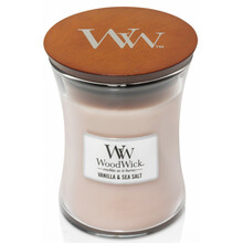 Lõhnaküünal WoodWick Vanilla & Sea Salt, 65 h, 275 g