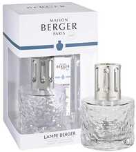Kingitusekomplekt katalüütilise lambiga Maison Berger Paris Mirage Transparent + Pure White Tea täitevedelik, 250 ml