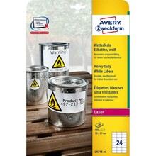 Kleebisetiketid Avery Zweckform ZF L4718-20, 70 x 37 mm, valge, 20 lehte