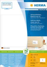 Märgistuskleebis Herma 8690, A5, 148.5 x 205 mm, valge, 400 tk
