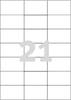 Etiketid Avery Zweckform 3652, 70 x 42.3 mm, valge, 2100 tk