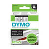 Märgistusteip DYMO D1, 19 mm x 7 m, must läbipaistval