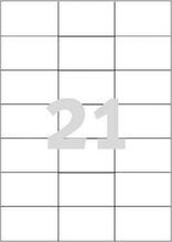 Etiketid Avery Zweckform 3652, 70 x 42.3 mm, valge, 2100 tk